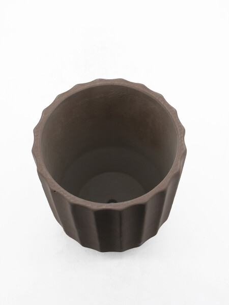 MACETA DE CERAMICA DECO TAUPE