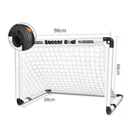 Arco De Futbol Desarmable Con Accesorios 90 X 60 Cm