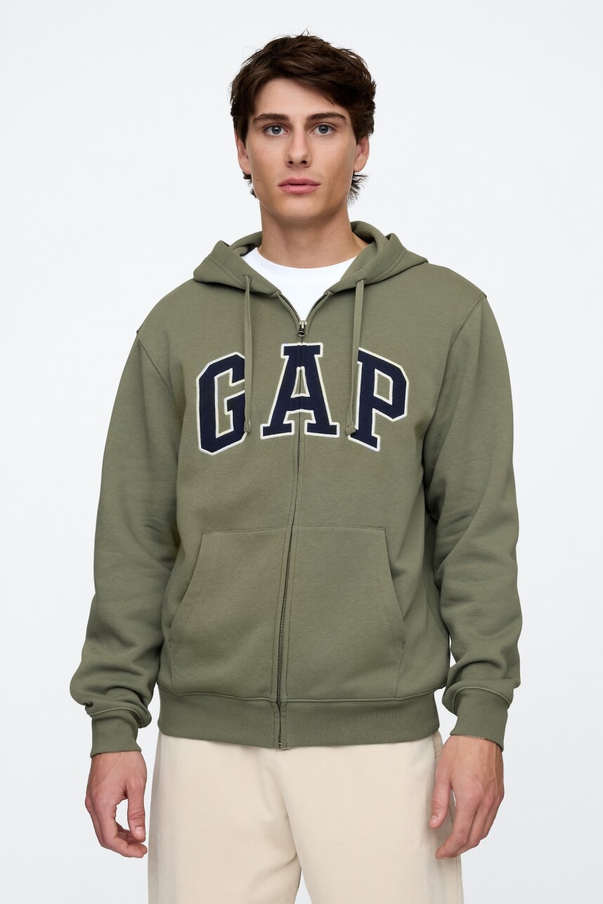 Canguro Logo Gap Con Cierre Hombre Mesculen Green