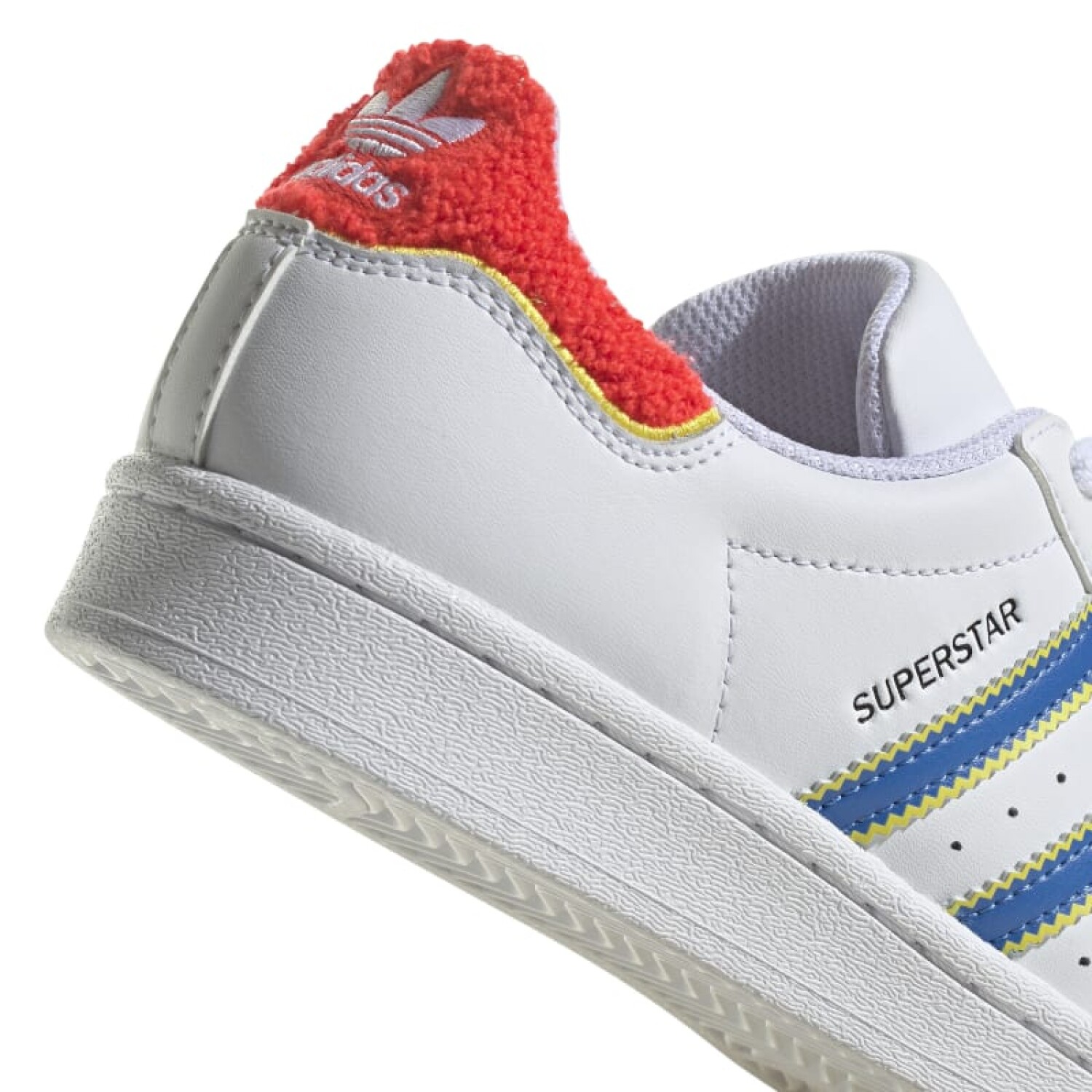 Championes Adidas Original Superstar de Mujer HQ1939 Blanco azul Francia Macri Life