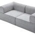 Sofá Sillón Cama ComboHome Teddy Premium 3 Cuerpos Corderoy Gris 1