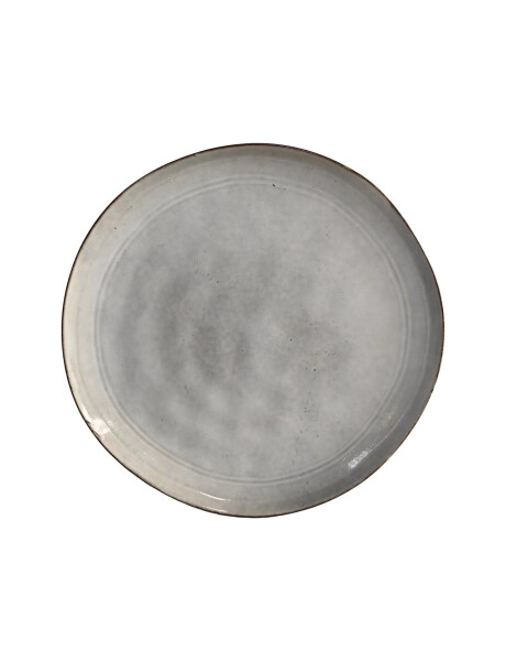 PLATO DE MESA D27CM BLANCO BORDE GRIS PLATO DE MESA D27CM BLANCO BORDE GRIS