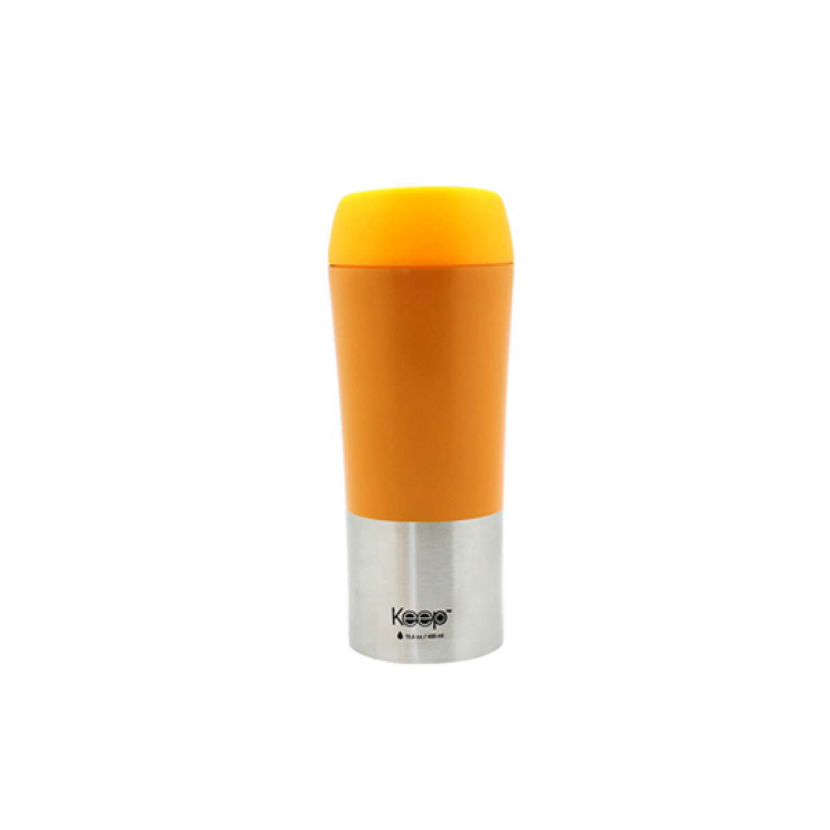 Vaso Térmico Mug con Tapa y Botón 400ML - Naranja 