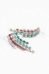 Caravanas largas strass party multicolor