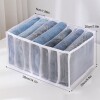 Organizador para almacenar ropa con 7 divisiones Blanco