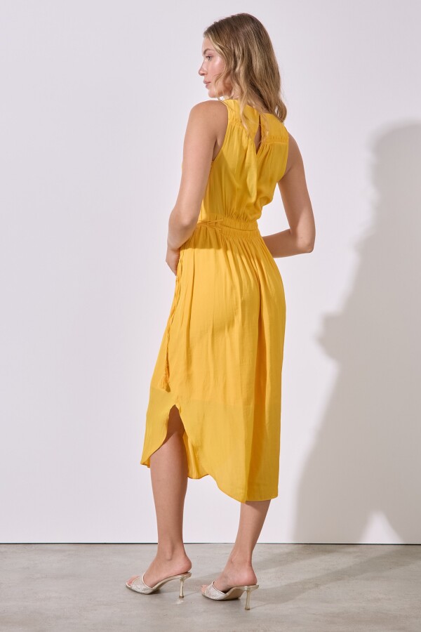 Vestido Frunces AMARILLO