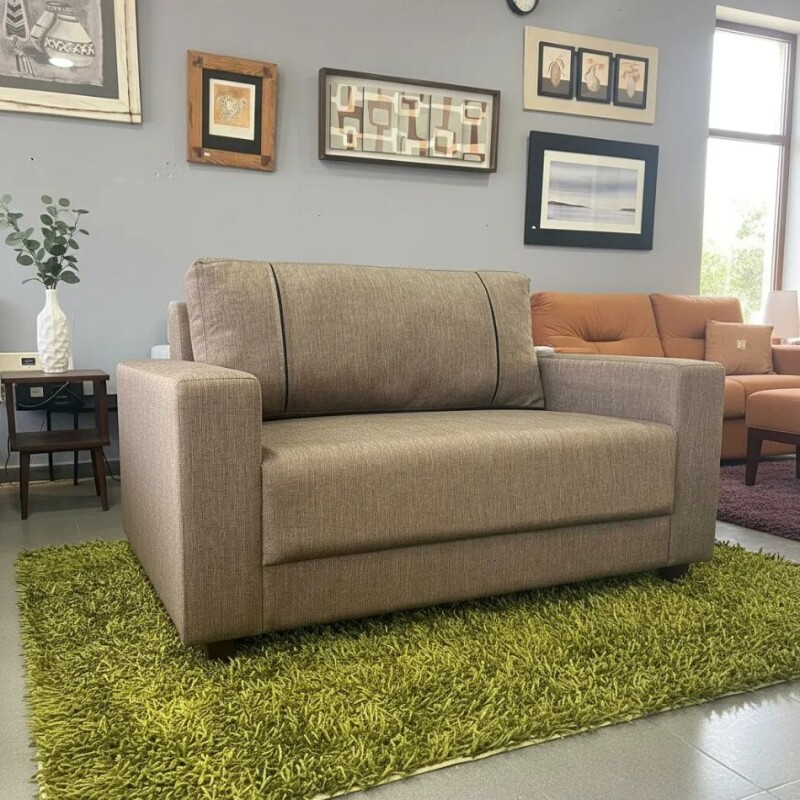 SOFA 2 CUERPOS - TELA MARRON SOFA 2 CUERPOS - TELA MARRON