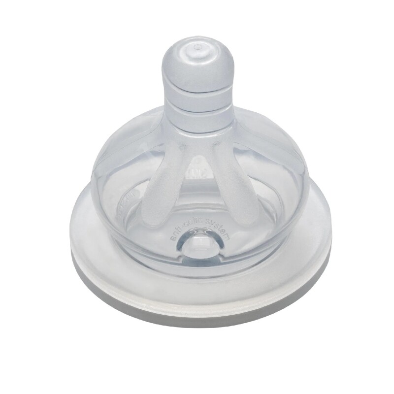 Pack x 2 Tetina De Cuello Ancho De Silicona Tamaño Del Orificio L NIP TETINA DE CUELLO ANCHO DE SILICONA. TAMAÑO DEL ORIFICIO L (FLUJO RÁPIDO) 0M+. PACK X 2