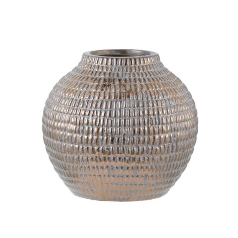 FLORERO GRANDE 20x20x19CM CERAMICA DORADO FLORERO GRANDE 20x20x19CM CERAMICA DORADO