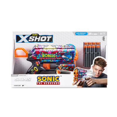 Lanzador de Dardos Skins Flux Sonic con 8 dardos X Shot Lanzador de Dardos Skins Flux Sonic con 8 dardos X Shot