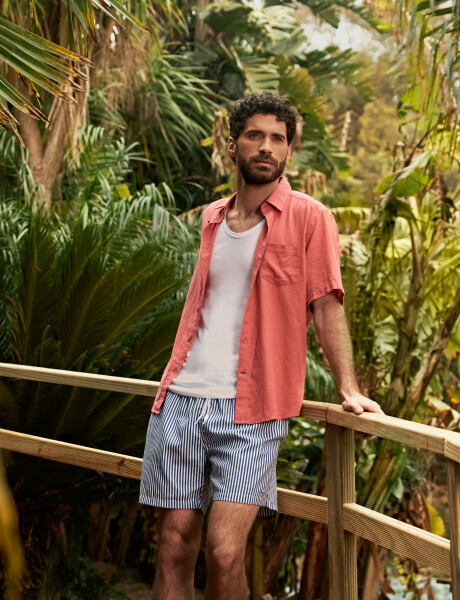 012265 CAMISA HARRINGTON LABEL Coral