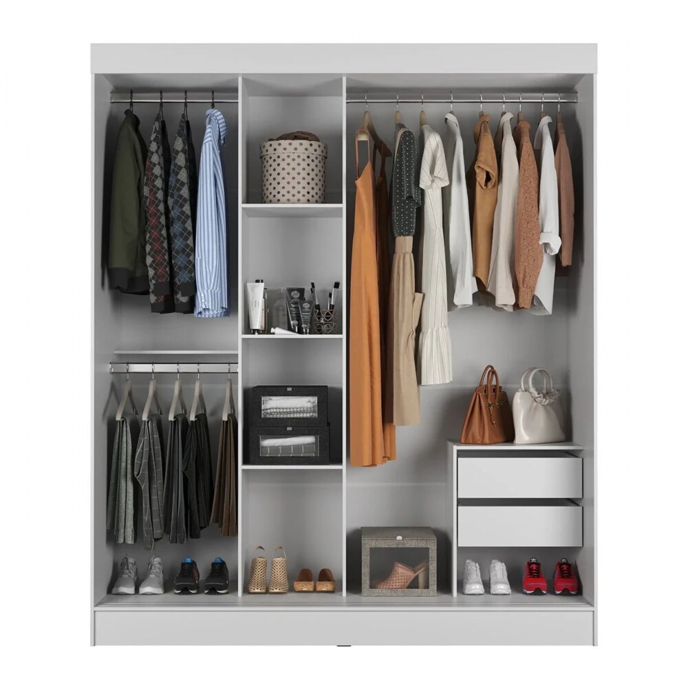 Ropero 3 Puertas Wardrobe Blanco Mate