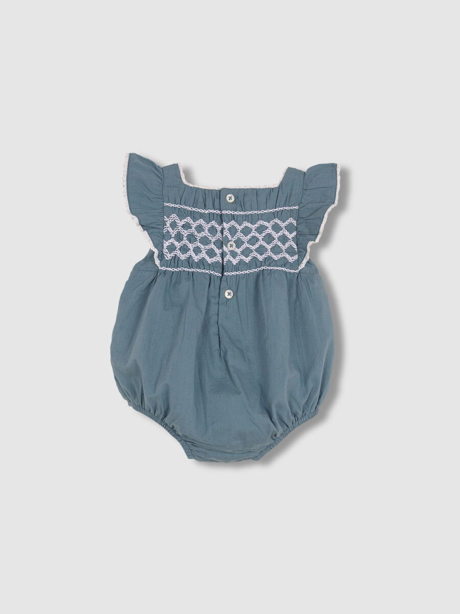 Ranita Con Smock Azul Claro