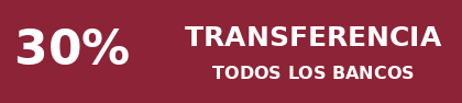 30%OFF Transferencia y BBVA