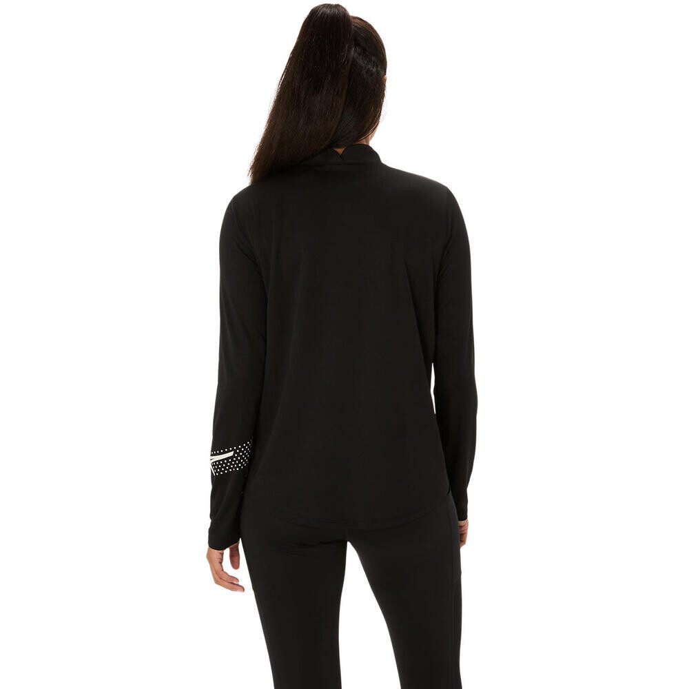 Polo Running Asics Icon 1/2 Zip Mujer Performance Black