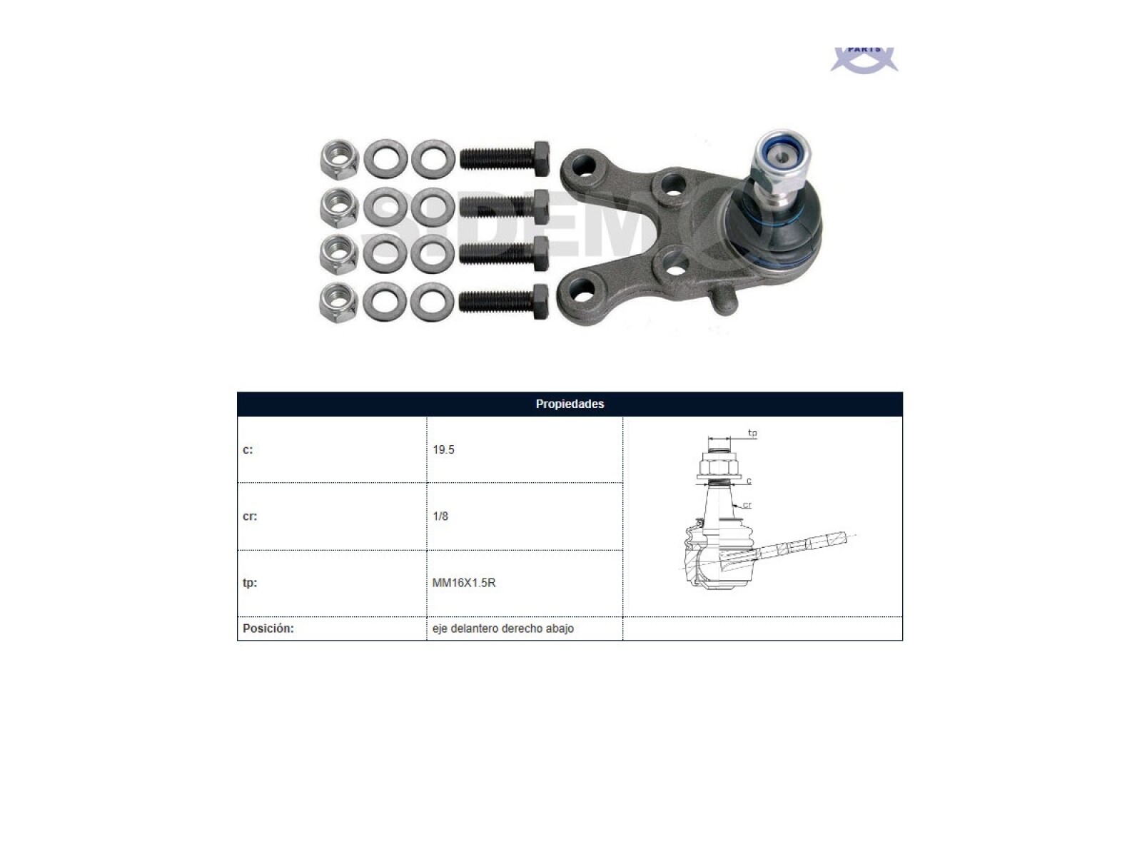 Rotula Del Mitsubishi L200 96-06 Der 
