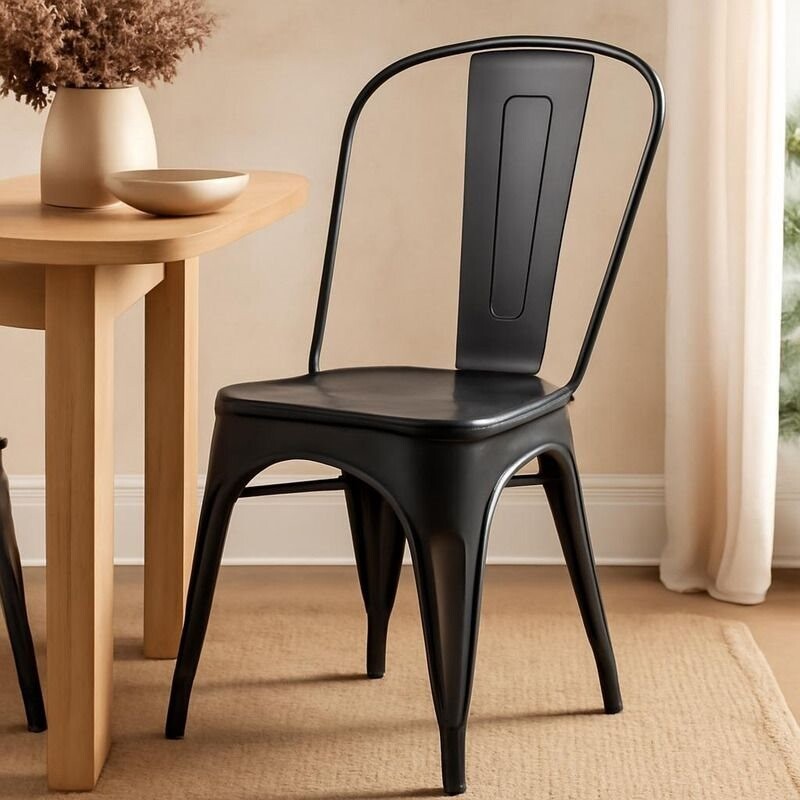 SILLA TOLIX NEGRA METAL COMEDOR SILLA TOLIX NEGRA METAL COMEDOR