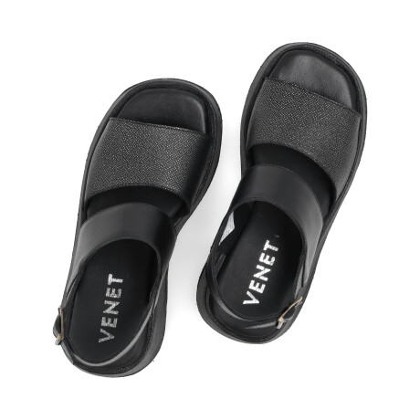 SANDALIAS VENET - CUERO COPPOLA NEGRO