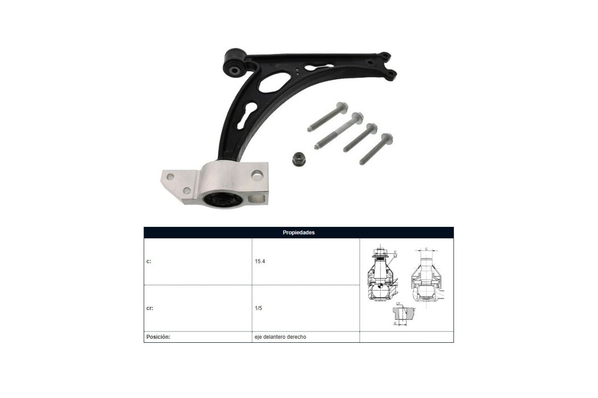 Parilla De Suspension Delantera Audi A3, Volks Vento 03-12 Der Parilla De Suspension Delantera Audi A3, Volks Vento 03-12 Der
