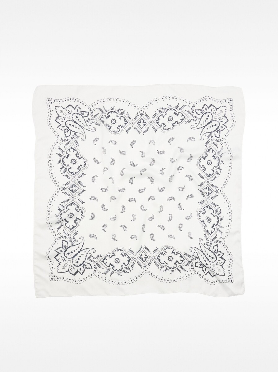 Pañuelo Cuadrado Estampado - crudo 