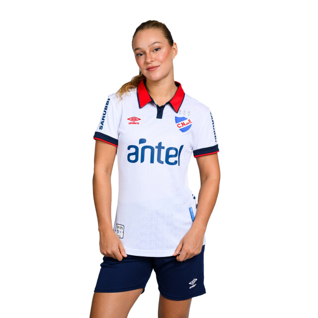 Camiseta de Mujer Umbro Home 2024 Nacional Blanco - Rojo - Azul Marino