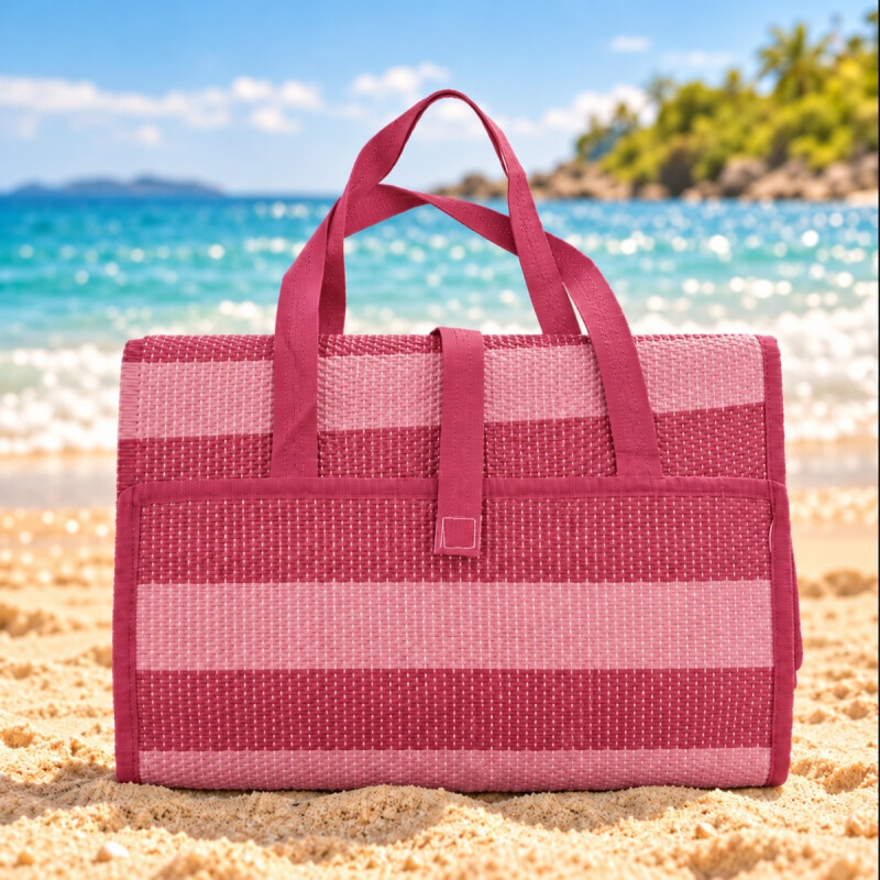 Estera individual doblable 1,80 x 0,9 m ROSADO