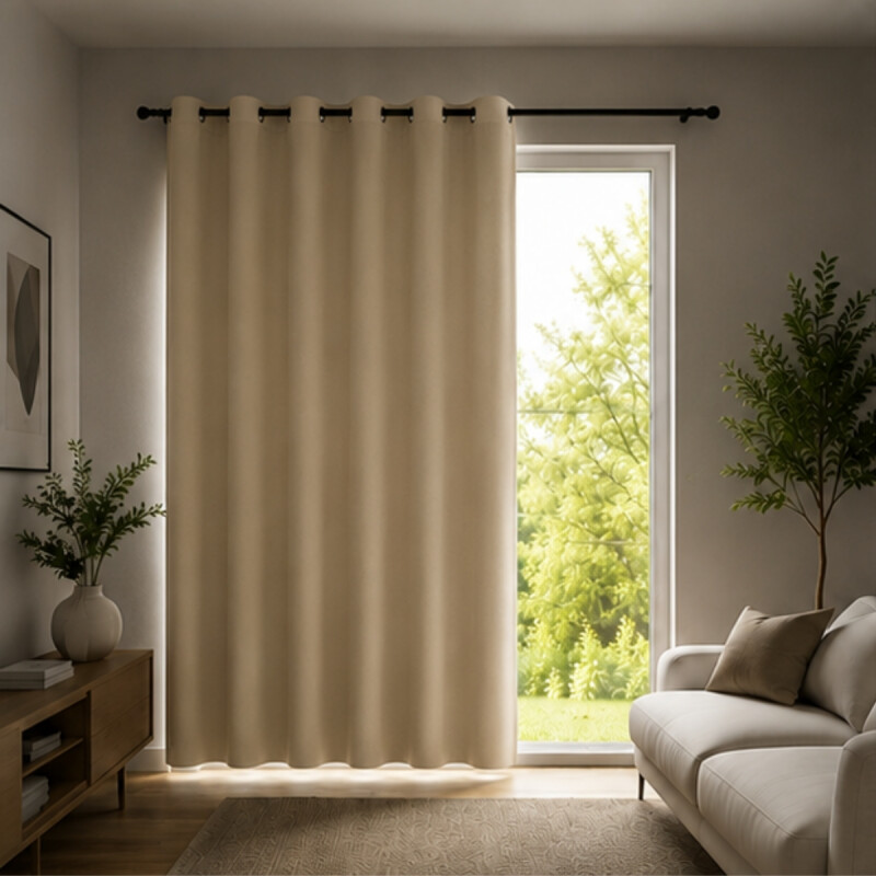 Cortina 100% Blackout 1 paño 135 x 220 BEIGE