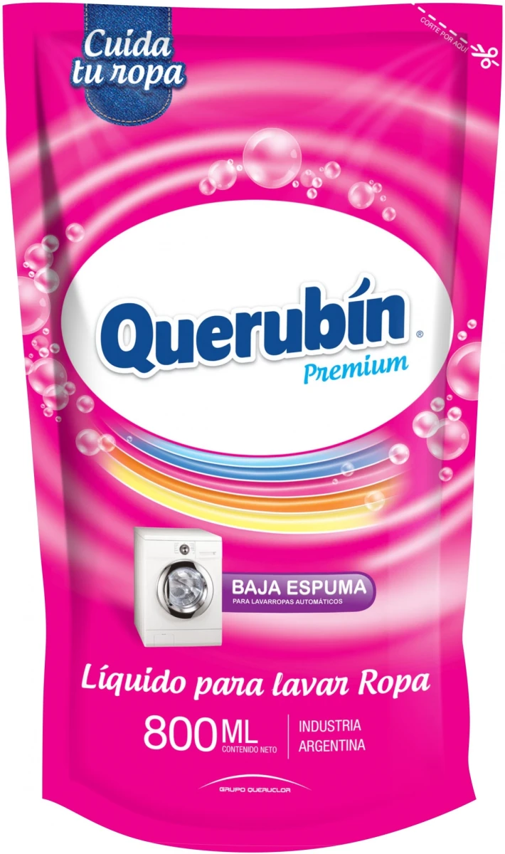 Jabón Líquido para Lavar Ropa Querubin 800CC Doy Pack 