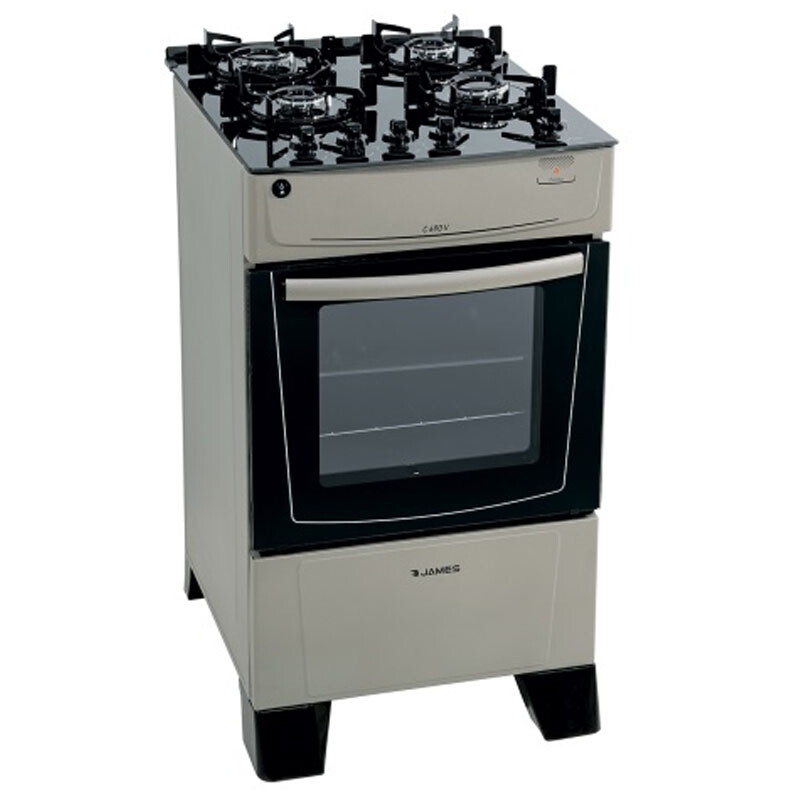 COCINA A GAS JAMES TITANIUM CON MESADA VIDRIO NEGRO COCINA A GAS JAMES TITANIUM CON MESADA VIDRIO NEGRO
