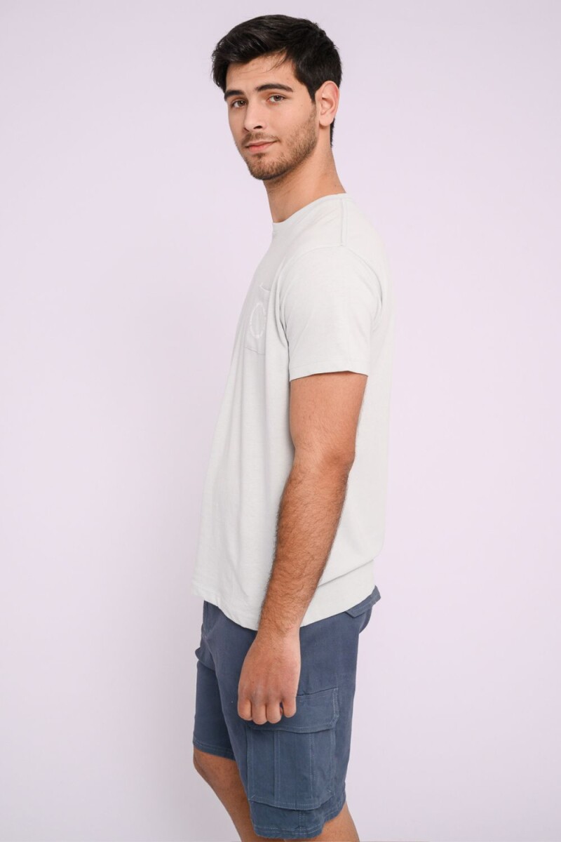 Remera estampada Celeste