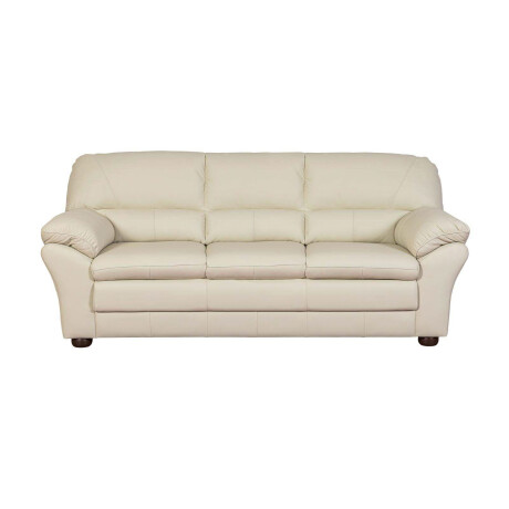 SILLÓN 3 CUERPOS CUERO NATURAL-BEIGE FLORENCIA CRUDO