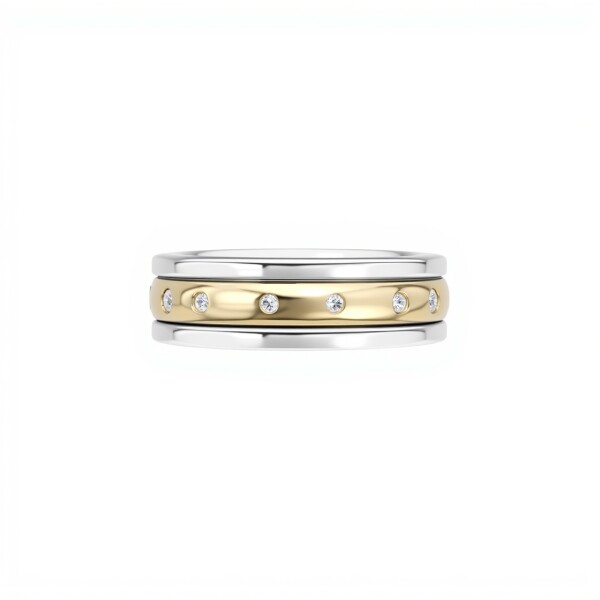 Alianza Labrada - Plata y Oro-Zirconia-AL5015 conpiedra