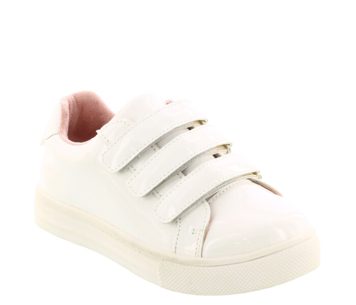 Deportivo MANDEL con tiras de charol White