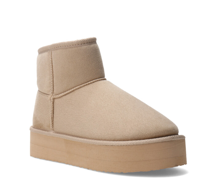 Botas de Mujer Miss Carol Pantu Uma Con Plataforma Beige Claro