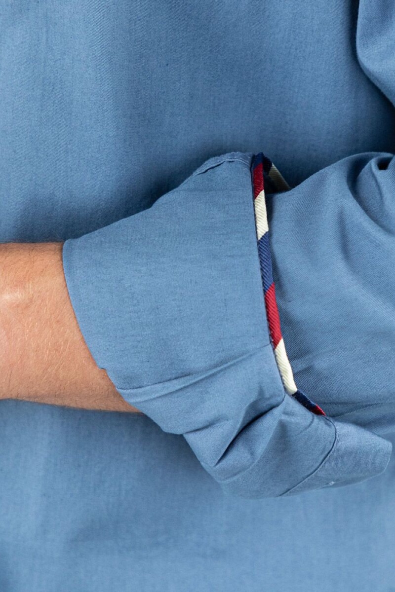 Camisa Garment Dyed Azul