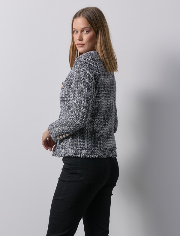 Chaqueta Tweed NEGRO