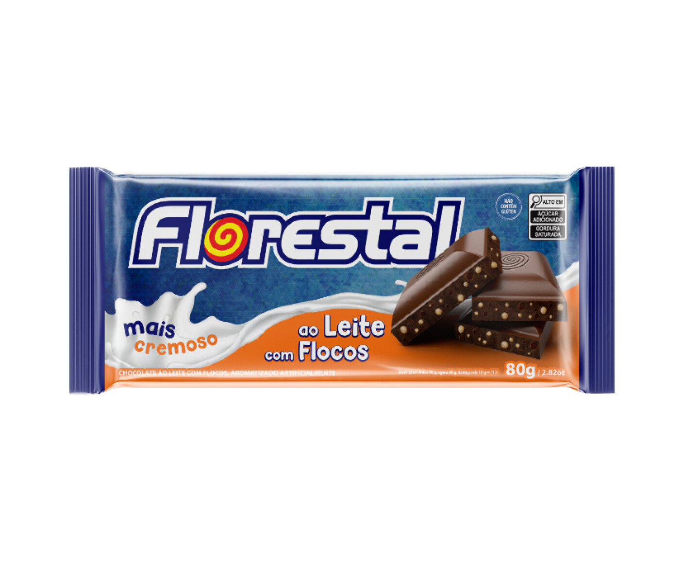 Tableta Florestal 80 grs - Con Copos de Arroz 