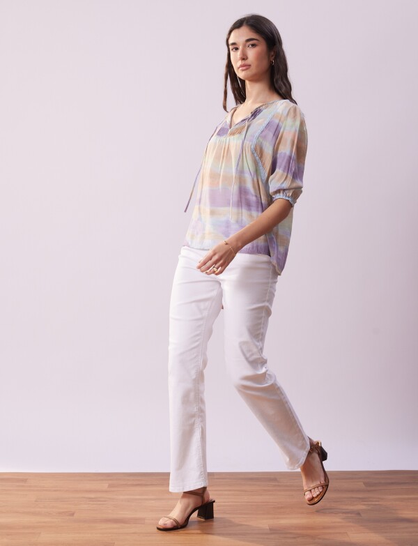 Blusa Gasa MULTI/LAVANDA