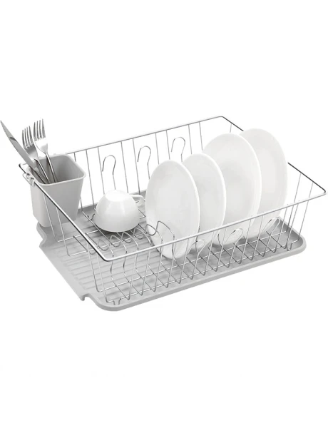 ESCURRIDOR A.CROM BANDEJA/CUB 41X32X12.5CM BLANCO ESCURRIDOR A.CROM BANDEJA/CUB 41X32X12.5CM BLANCO