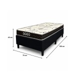 SOMMIER - DORADO 1 PLAZA 100% ESPUMA CON BOX