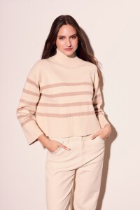 Polera Rayada Raya Rosa