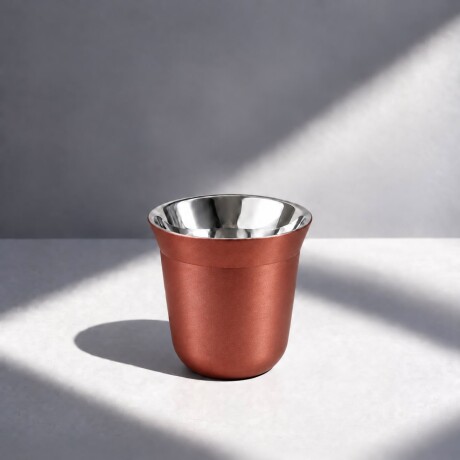 Taza de Café de Acero Inoxidable Estilo Nespresso – Cobre 80 ml Taza de Café de Acero Inoxidable Estilo Nespresso – Cobre 80 ml