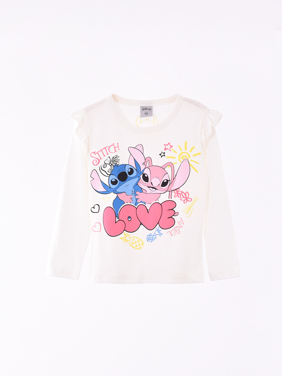 REMERA STITCH ANGEL - OFF WHITE 
