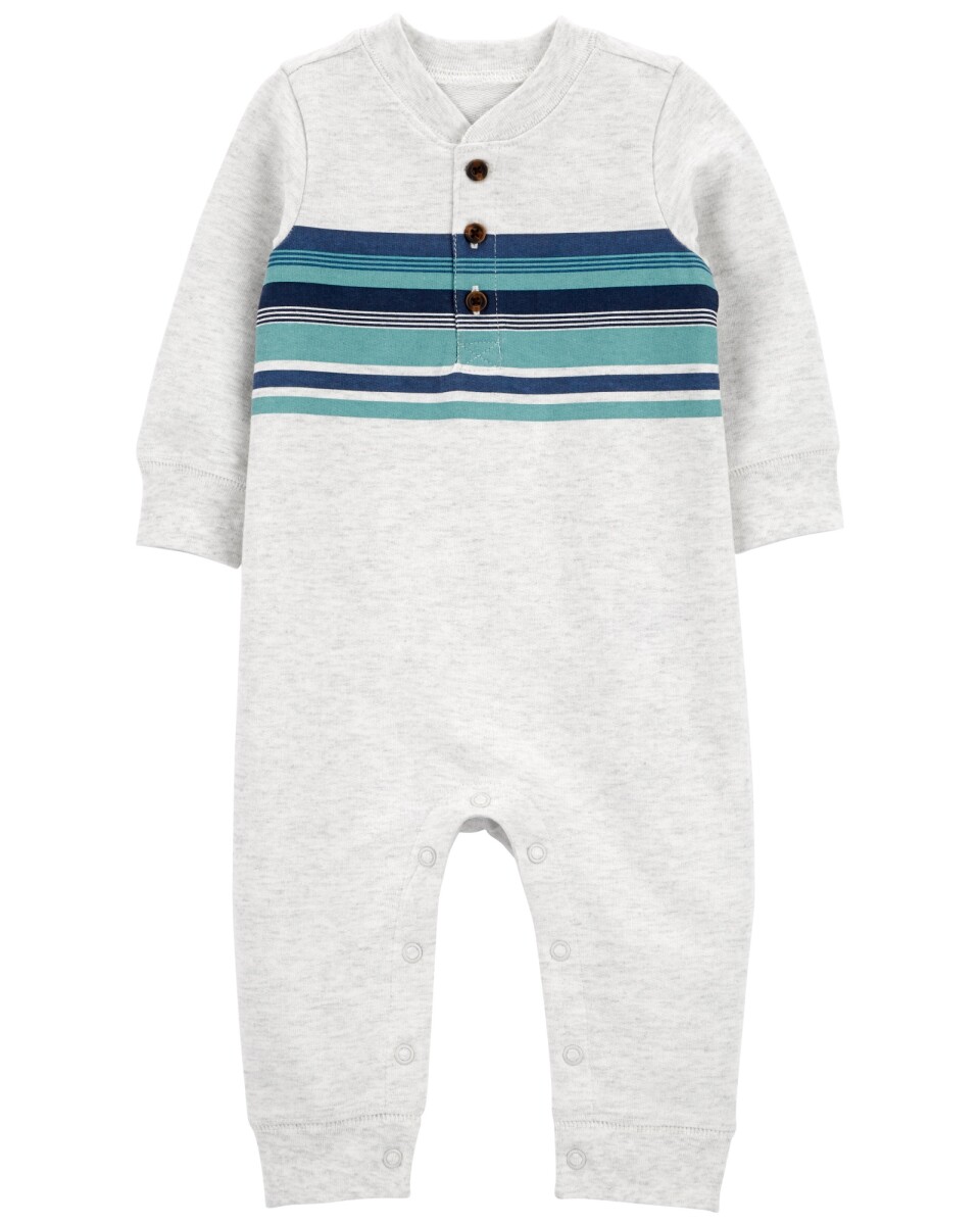 Monito de algodón, estilo henley 