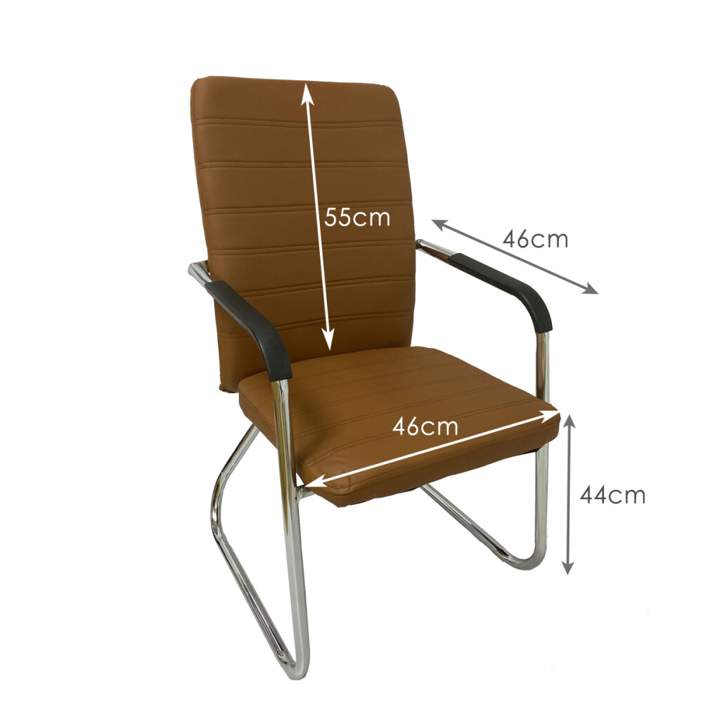 Silla fija eco cuero modelo Fix Marrón