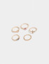 Sets Anillos Con strass multicolor Set De Anillos Con Strass - Dorado