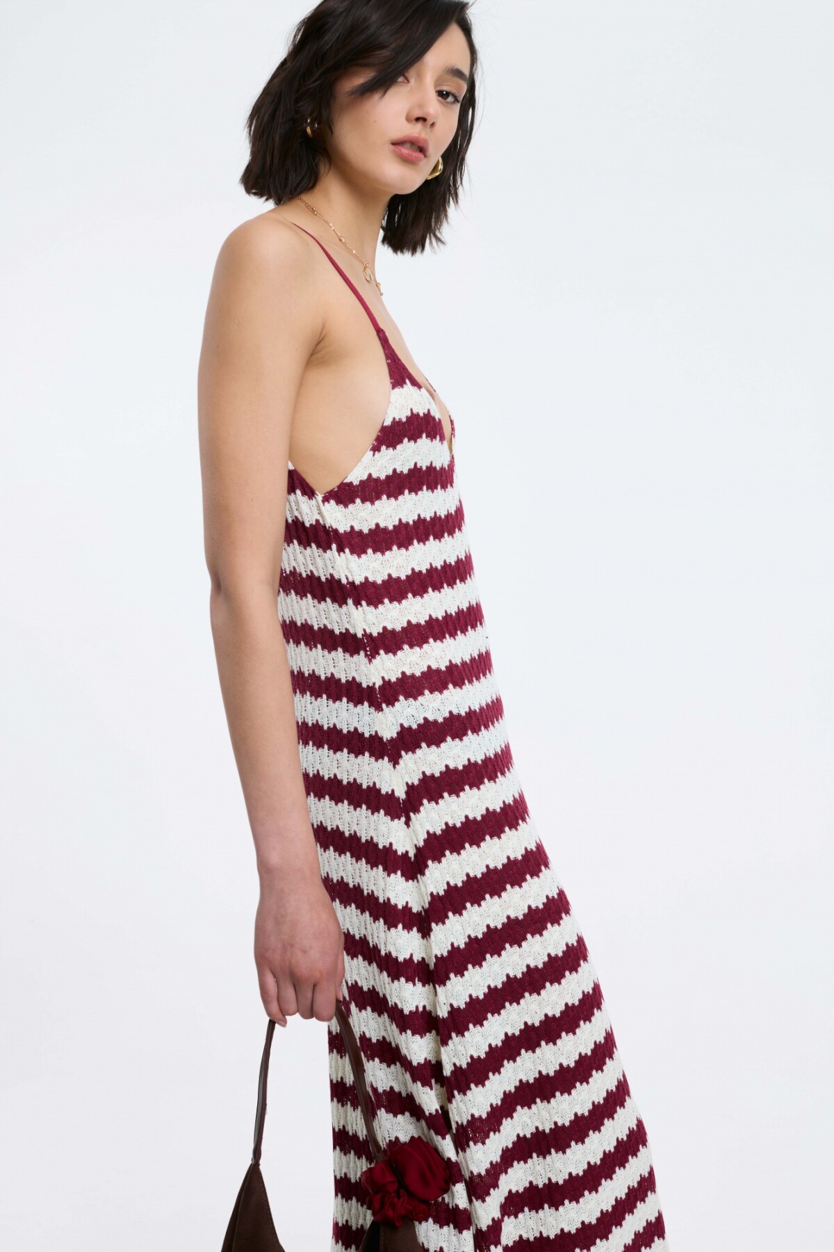 Vestido Ziggy Blanco/Rojo