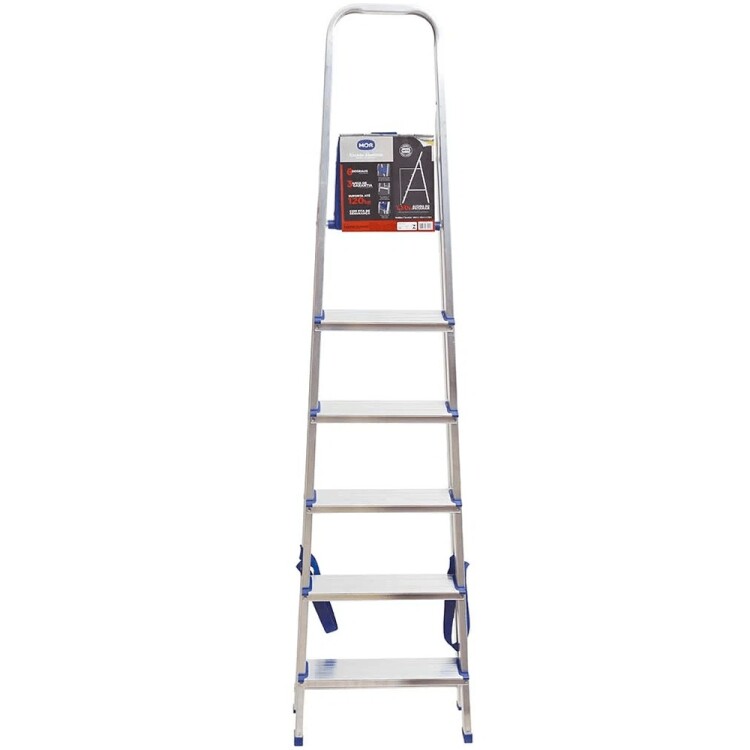 ESCALERA MOR ALUMINIO 6 PELDAÑOS 120 CM ESCALERA MOR ALUMINIO 6 PELDAÑOS 120 CM