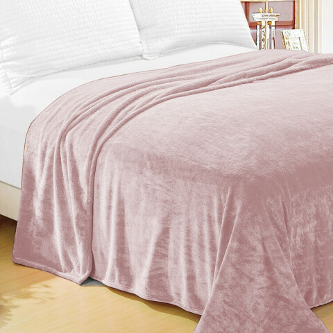 Frazada Flannel 2 Plazas Home Class 200 x 240 cm ROSA