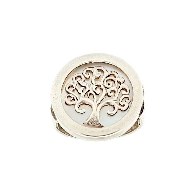 Anillo Arbol de la Vida-Plata 925-Piedra Nacar-AN3419 conpiedra